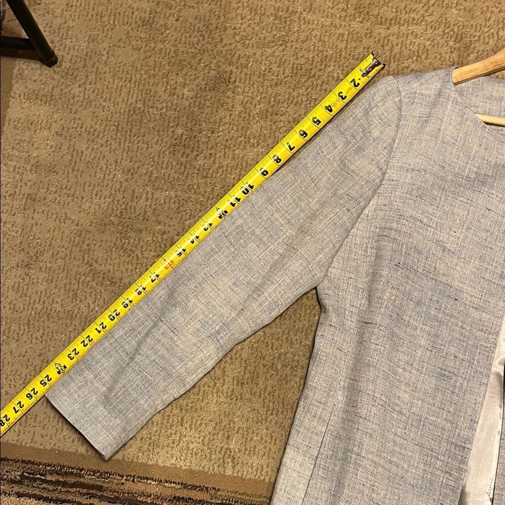 Linda Allard for Ellen Tracy Classic Chic Linen Open Blazer Size 12 - Picture 11 of 11